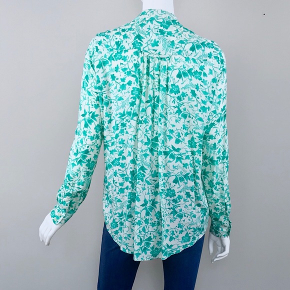 Anthropologie {Maeve} Islet Buttondown Floral Top - Picture 4 of 8
